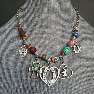 Beaded necklace You and I 14.5"-17"